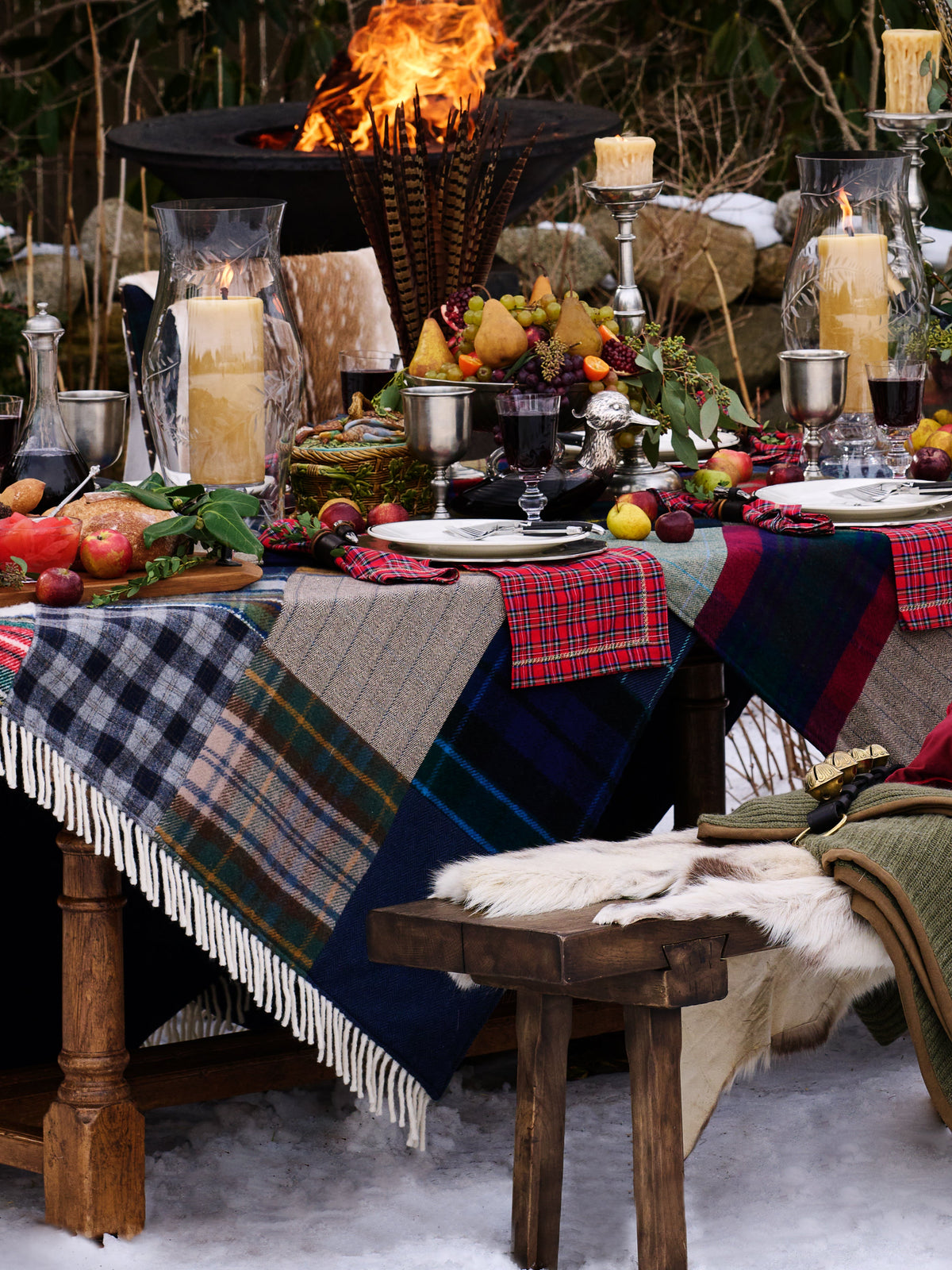 Tartan and Tweed Patchwork Throw
