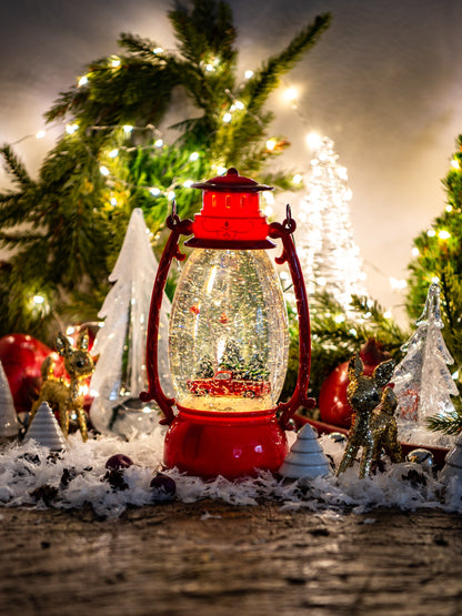 Retro Holiday Lantern Red