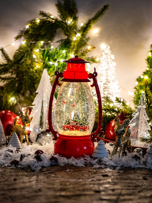 Retro Holiday Lantern Red