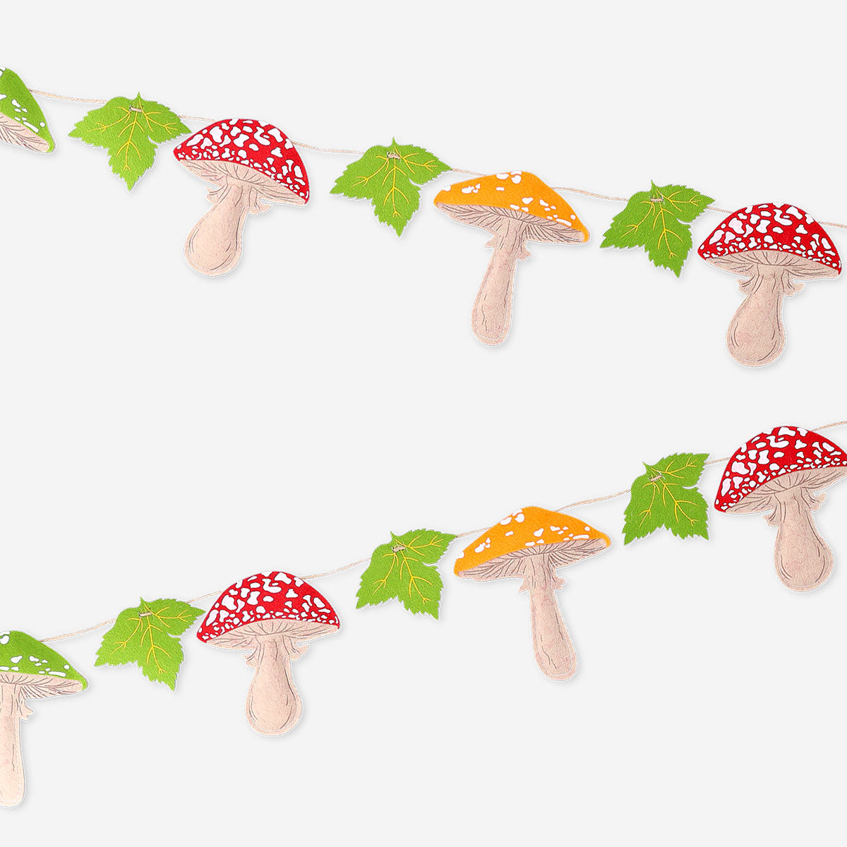 Felt mushroom garland - 200 cm
